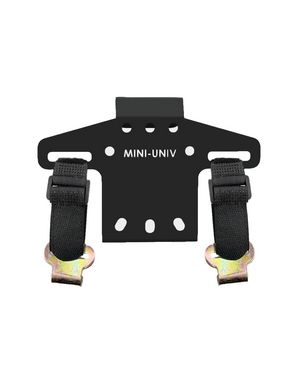 universal pistol center console mounting plate with straps for compact space in vehicle 
